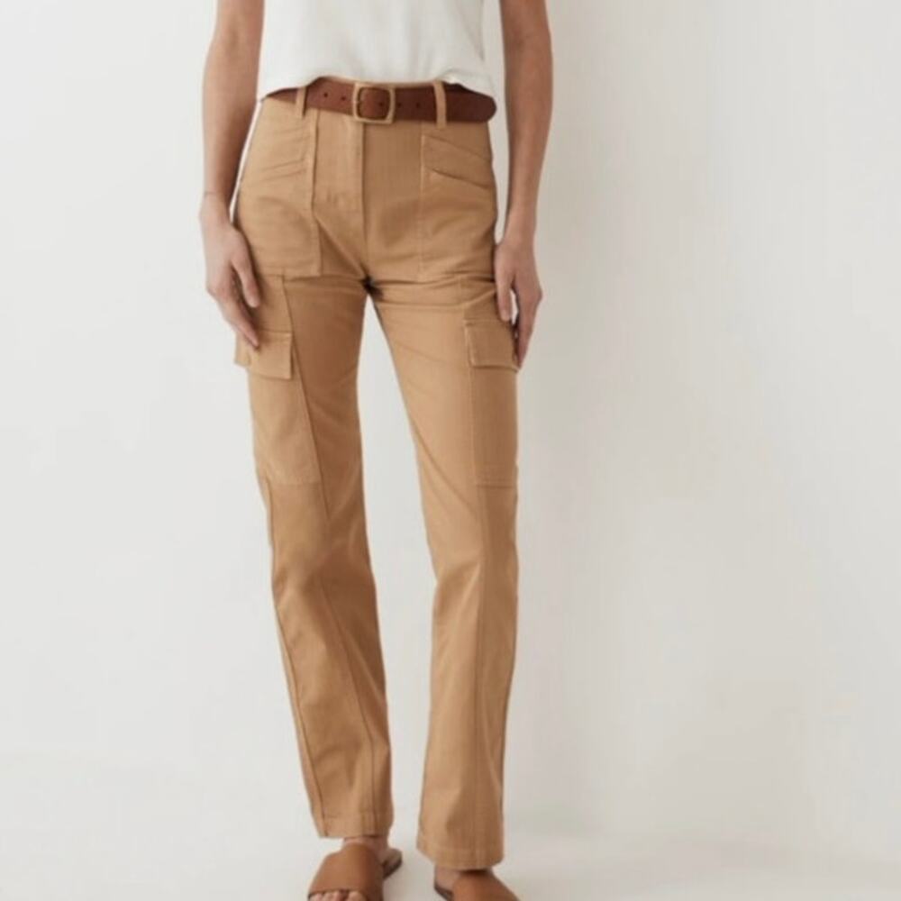 Madewell Pant Size 31 90s Straight Cargo Sand Dune Cotton Herringbone